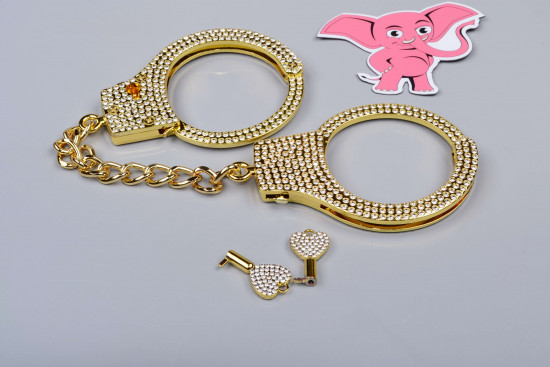 Cătușe din metal auriu Shiny Obsession