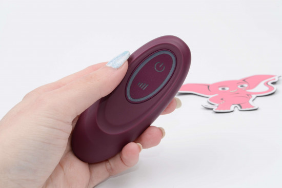 Plug anal iluminat Rose Flash cu buton tactil (9,5 cm)