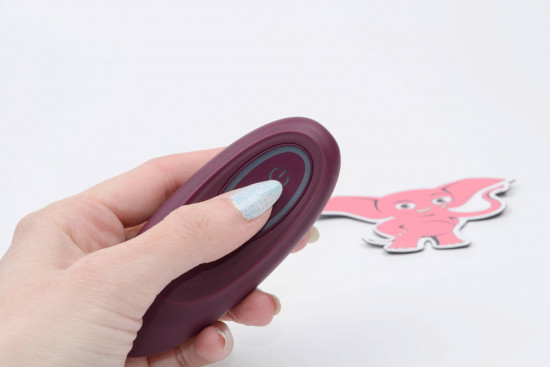 Plug anal iluminat Rose Flash cu buton tactil (9,5 cm)