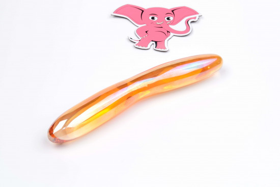 Dildo de sticlă Sensualist (18 cm) + geantă de jucării cadou