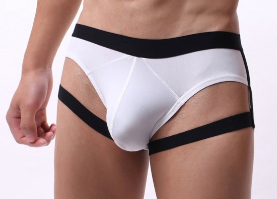 Slip alb cu bretele Oliveres, S