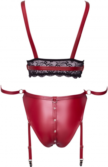 Set de romantism BDSM din piele de căprioară