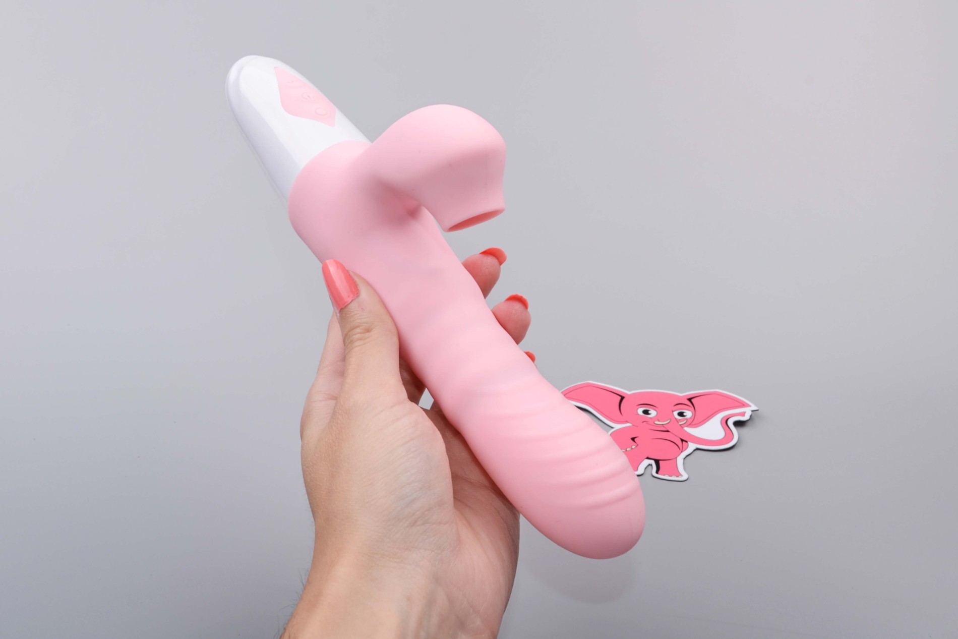 Adore Motio II. vibrator cu presiune, în mână