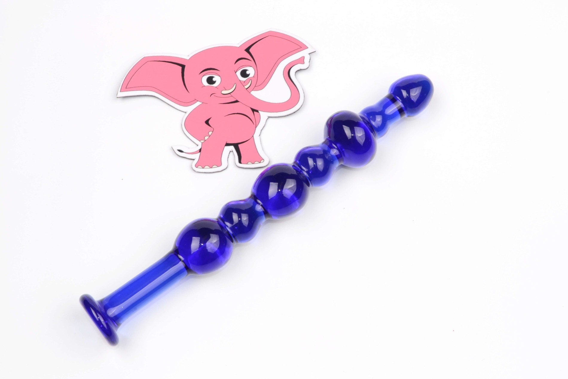 Dildo de sticlă Noble Illusion No.1 (16 cm) + cadou Toybag