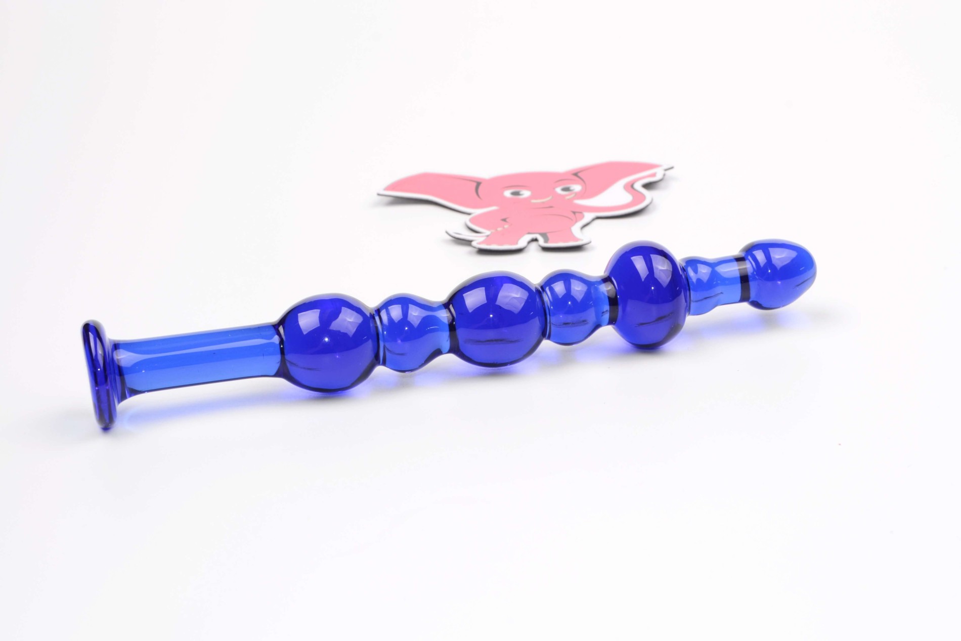 Dildo de sticlă Noble Illusion No.1 (16 cm) + cadou Toybag