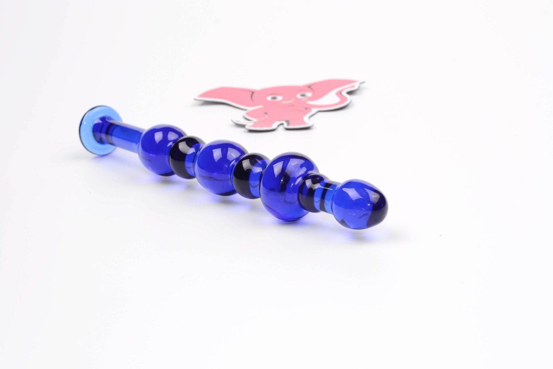 Dildo de sticlă Noble Illusion No.1 (16 cm) + cadou Toybag