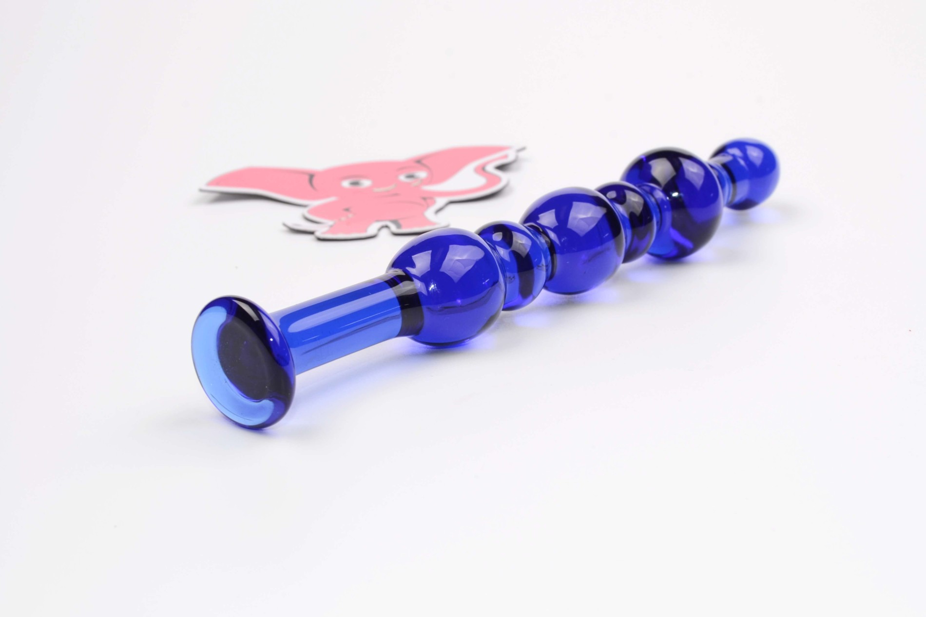 Dildo de sticlă Noble Illusion No.1 (16 cm) + cadou Toybag