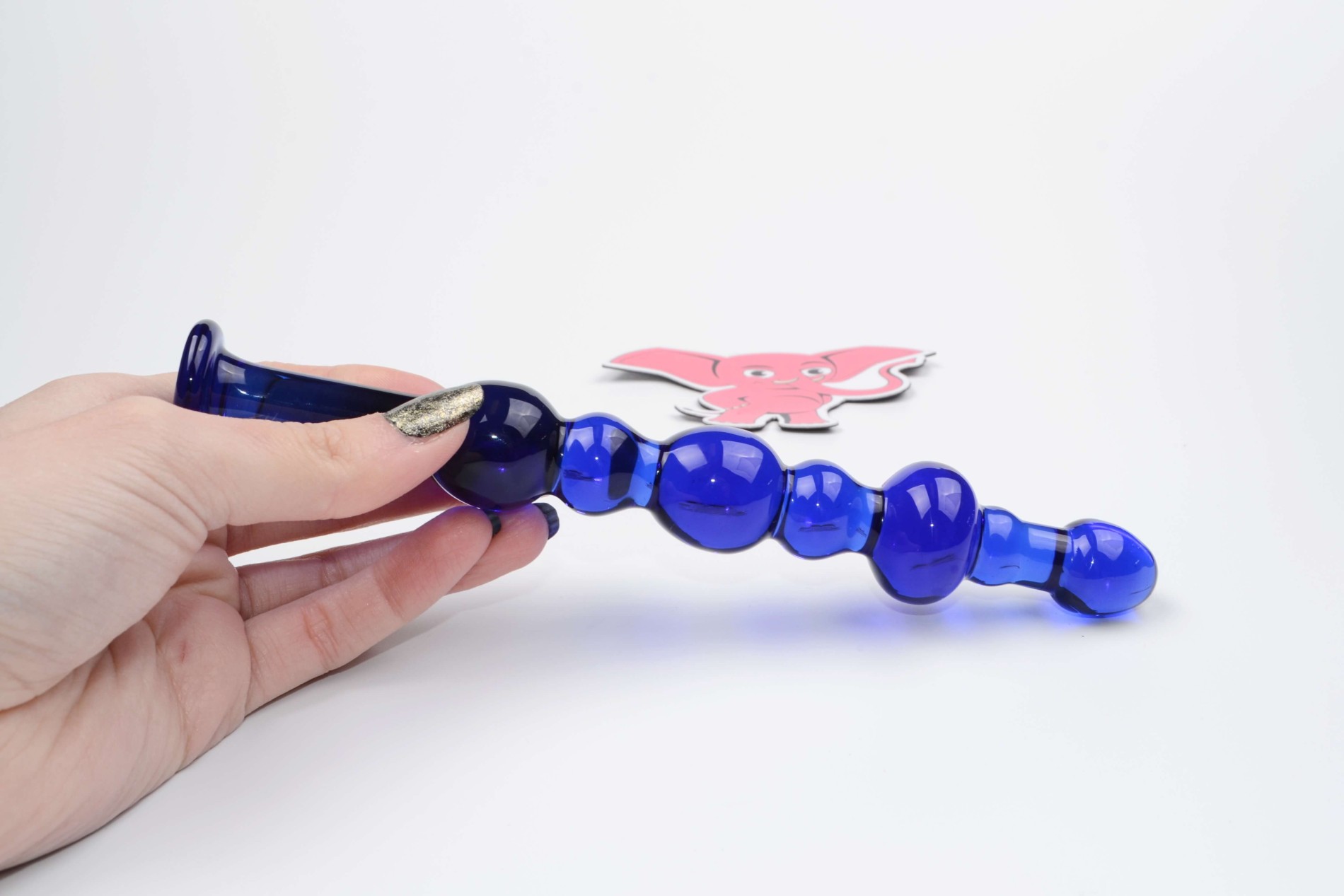 Dildo de sticlă Noble Illusion No.1 (16 cm) + cadou Toybag