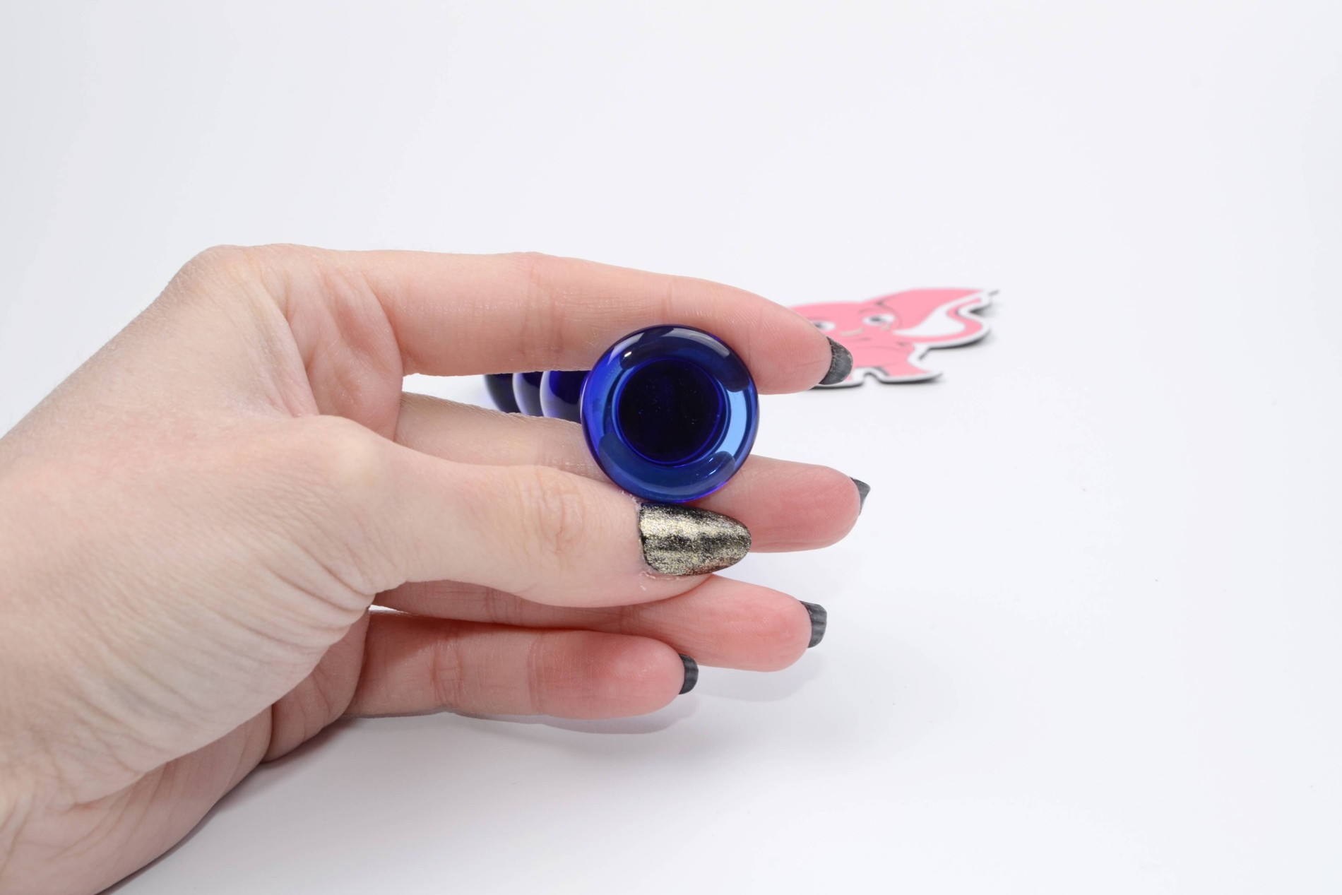 Dildo de sticlă Noble Illusion No.1 (16 cm) + cadou Toybag