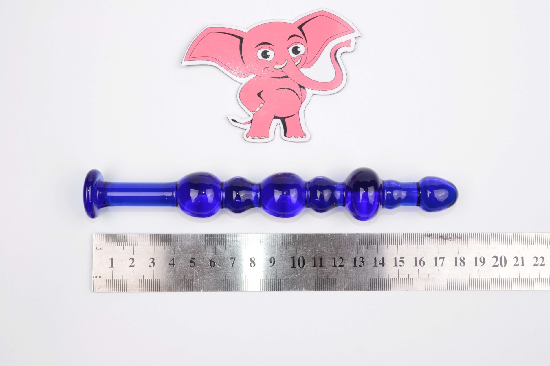 Dildo de sticlă Noble Illusion No.1 (16 cm) + cadou Toybag