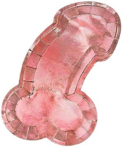 Farfurii de hârtie Rose Gold Penis (8 buc)