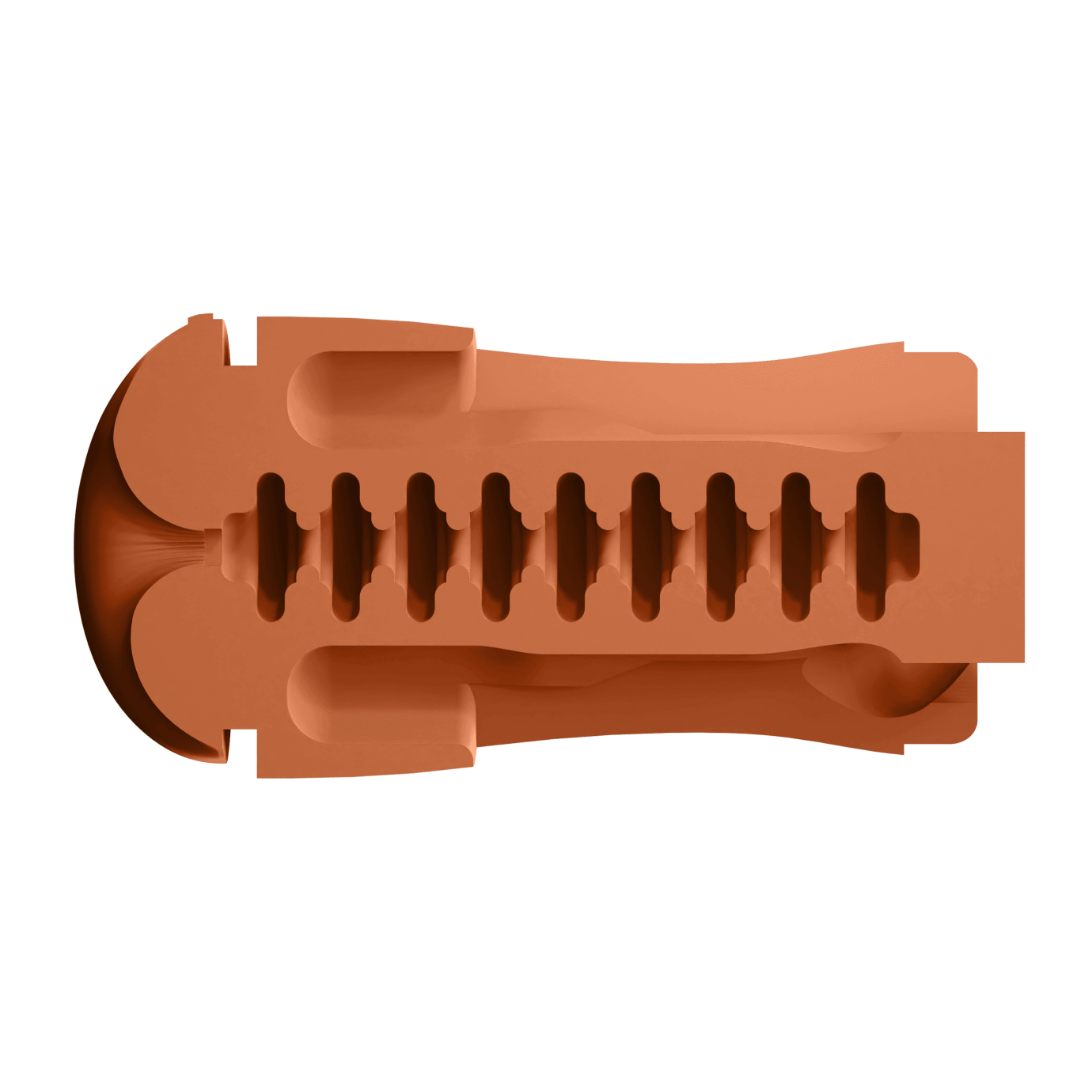 MAXTASY VIBRATION MASTER SLEEVE - Realistic Caramel