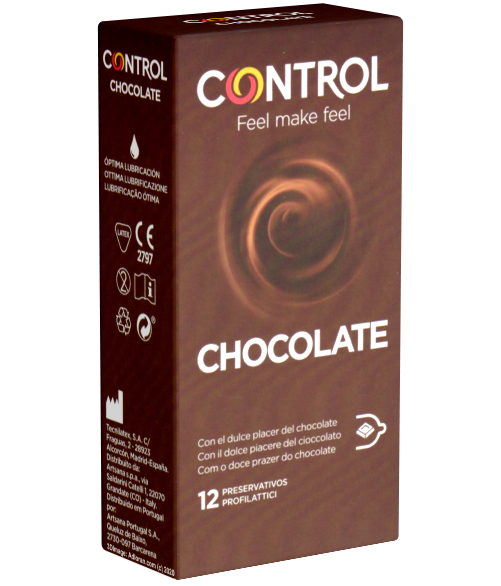 Control Single: Chocolate, 12 condoms with chocolate flavour