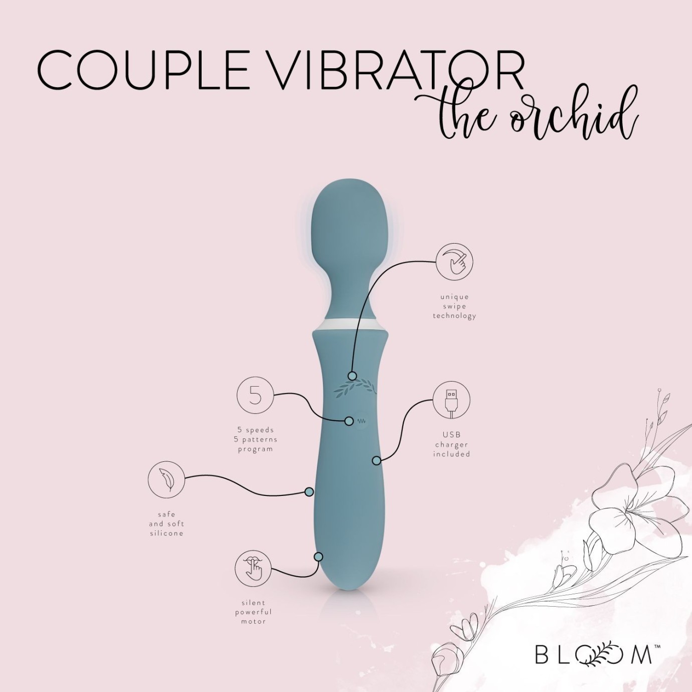 Orchid masaj vibrator BLOOM