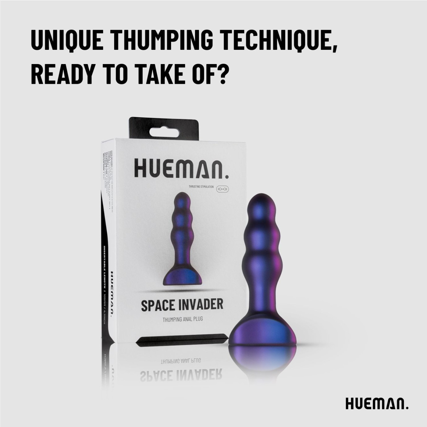 HUEMAN - Space Invader Dop Anal Vibrant și Înclinare