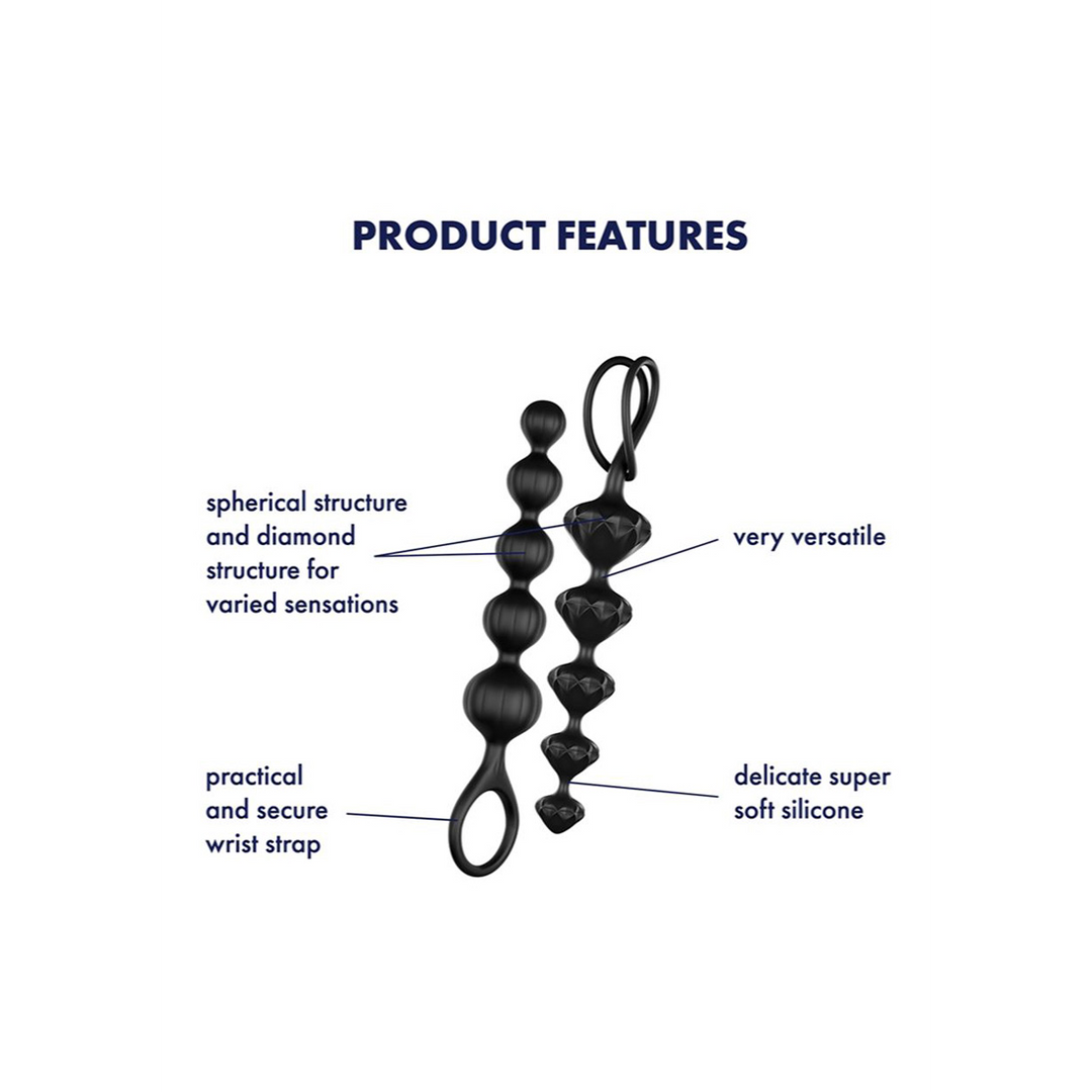 Love Beads - Bile anale - negru