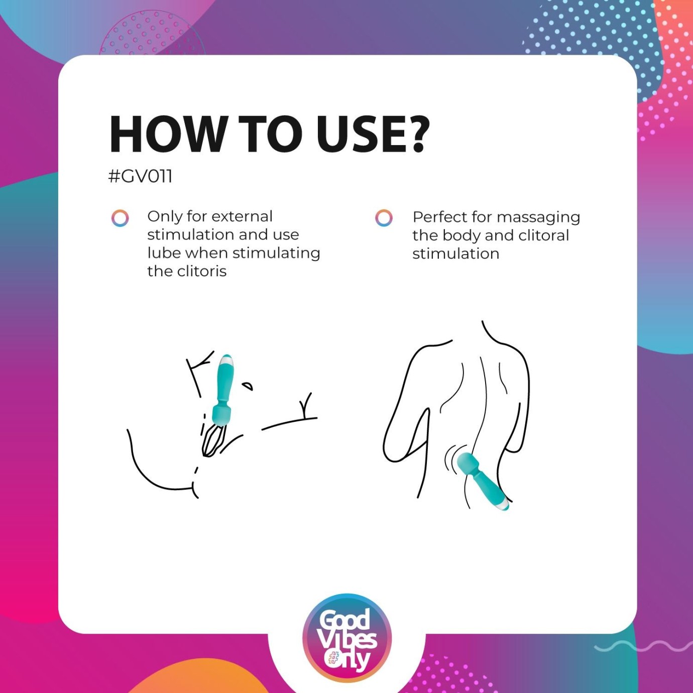 Good Vibes Only Aida Wand Massager