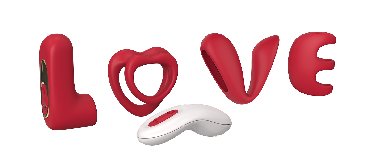 Colecția LOVE – Set 4-în-1 pentru cupluri, cu telecomandă