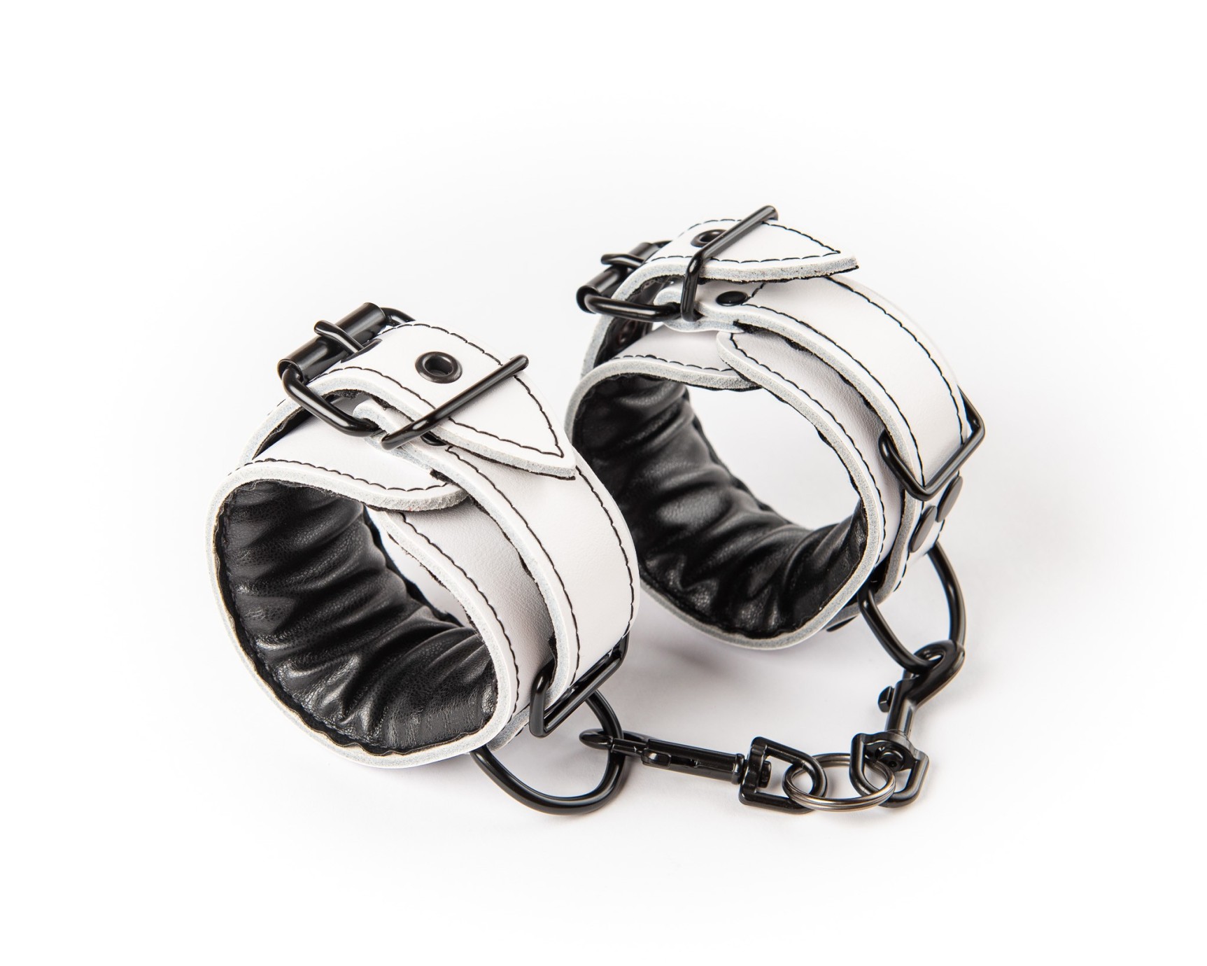 Cătușe din piele albă Sexy Elephant – Aria Wrist