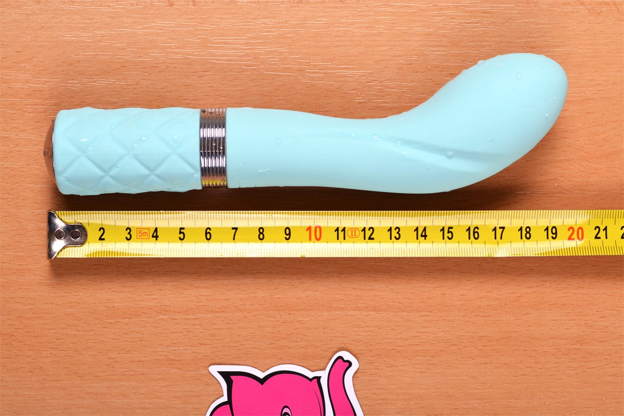 Vibrator din silicon Sassy Aquamarine, lungime totală