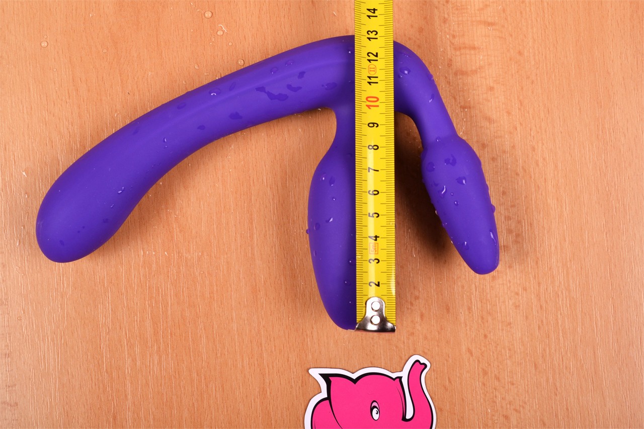 Partener Dildo fără bretele Triple Game (20 cm), dimensiuni