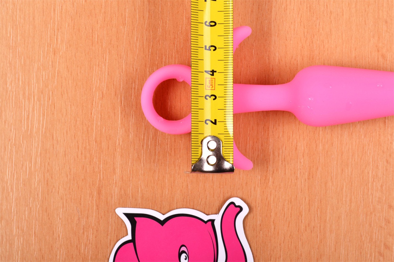 Plug anal roz strălucitor - mare