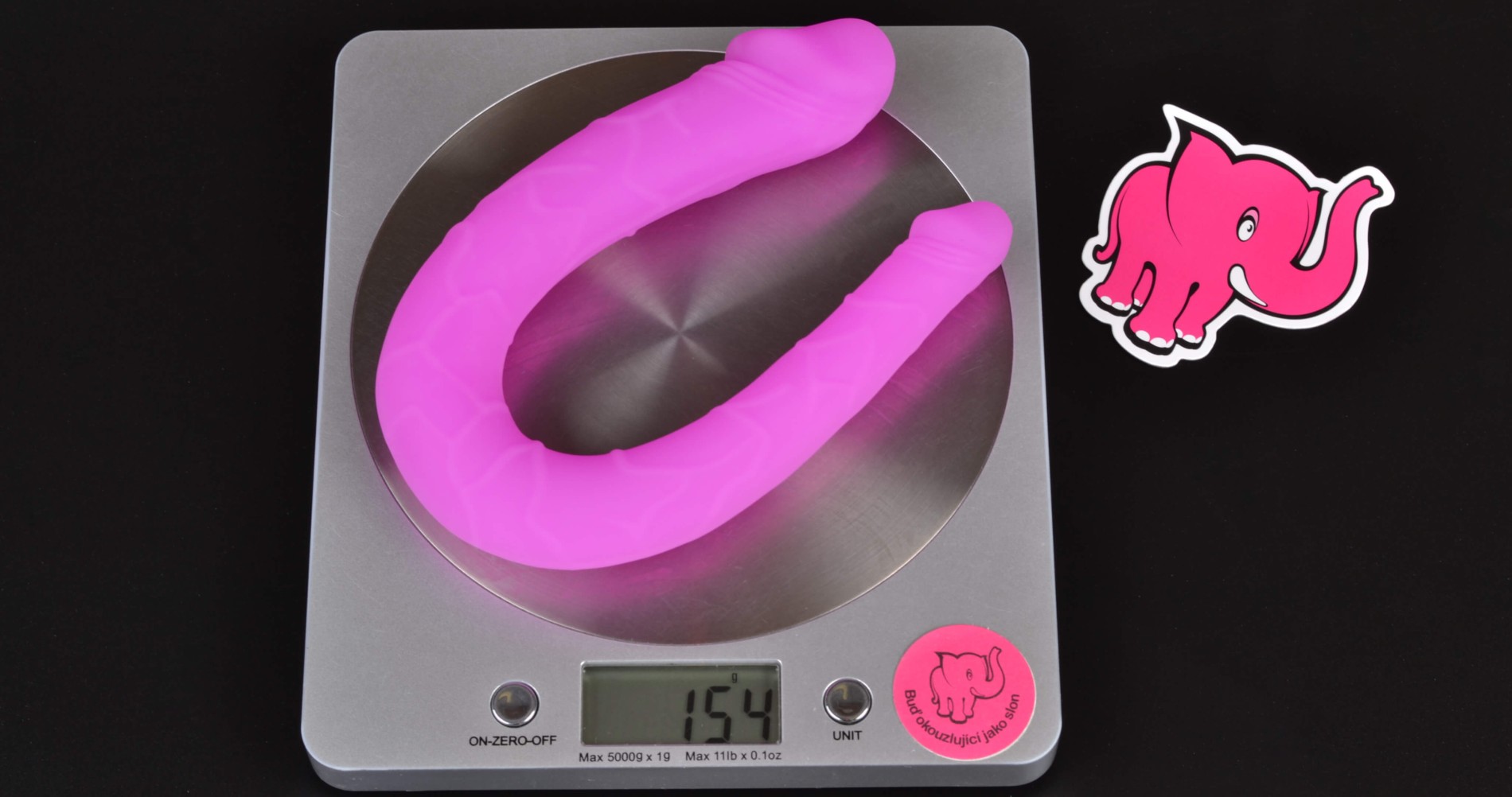 Dildo dublu dublu dublu 14 cm, pe cântar