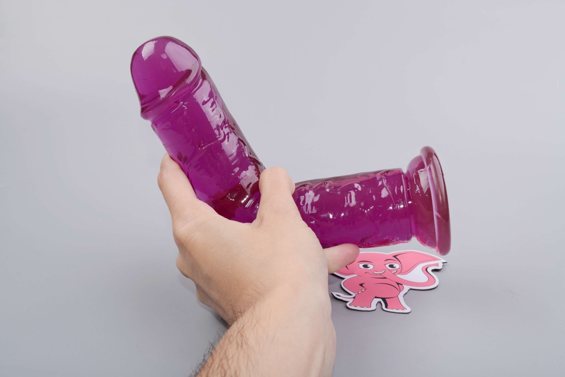 Vibrator cu ventuză Purple II (19,5 cm), Flexibilitate