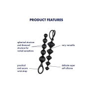 Love Beads - Bile anale - negru