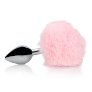 Ouch! by Shots Bunny Tail with Metal Butt Plug - Pink