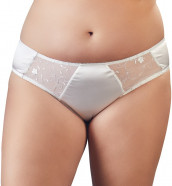 Plus Dimensiune kalhotky Flori albe