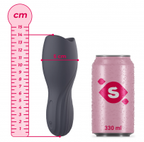 Masturbator cu vibrații Squeeze-peasy (14 cm)