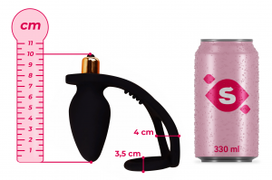 Plug anal vibrator cu inel de erecție RoZen