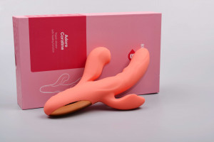 Adore Coraline - vibrator de presiune din silicon 3 în 1 cu încălzire