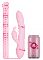 Pulsator cu mâini libere cu proeminență clitoridiană Pulzie Bunny (22 cm)