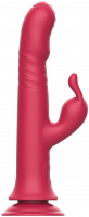 Aphrodite Bunny Twister Vibrator clitoridian rotativ cu ventuză (24 cm)