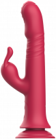 Aphrodite Bunny Twister Vibrator clitoridian rotativ cu ventuză (24 cm)