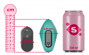 Vibrator pentru chiloți Pantie Party cu telecomandă (9 cm) + geantă de jucărie cadou