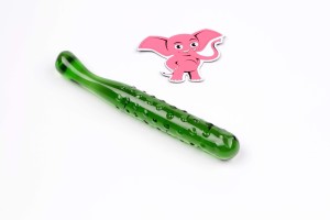 Dildo de sticlă Mr. Cucumber (20 cm)
