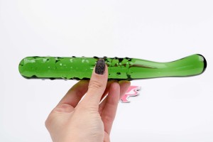 Dildo de sticlă Mr. Cucumber (20 cm)