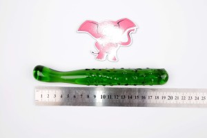 Dildo de sticlă Mr. Cucumber (20 cm)