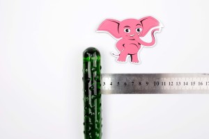 Dildo de sticlă Mr. Cucumber (20 cm)