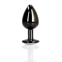 Plug anal cu diamant - Mare - Gunmetal/Diamond