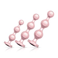 ROSY GOLD - Set dopuri anale metalice 3 bucăți - Aur roz