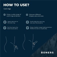 BONERS Set Inel Penian din 3 Piese - Gri