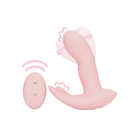 Vibrator purtabil cu mișcare de deget și telecomandă - Cherry Chiffon
