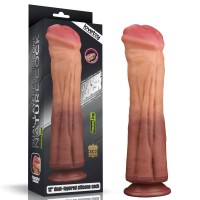 Dildo de silicon cu strat dublu Platinum de 30 cm