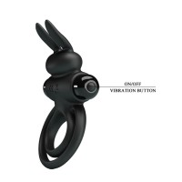 Pretty Love Inel pentru penis vibrant 3 Negru