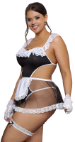 Costum de servitoare sexy din dantela