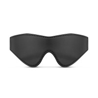 Bedroom Fantasies Faux Leather Blindfold - Black